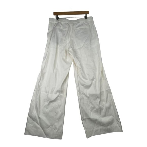 J. Jill Linen Blend Elastic Waist Pants size Medium White - Picture 4 of 7